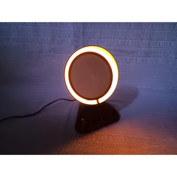 Vanity Mirror With Lamp Vintage National Mirolite Model P Art Deco 1970s - Picture 6 of 11